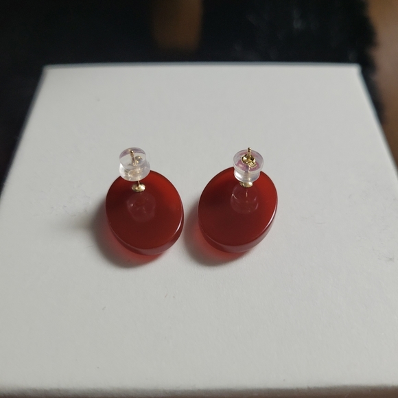 AuthenticRedAgateCameoEarrings - Picture 8 of 14